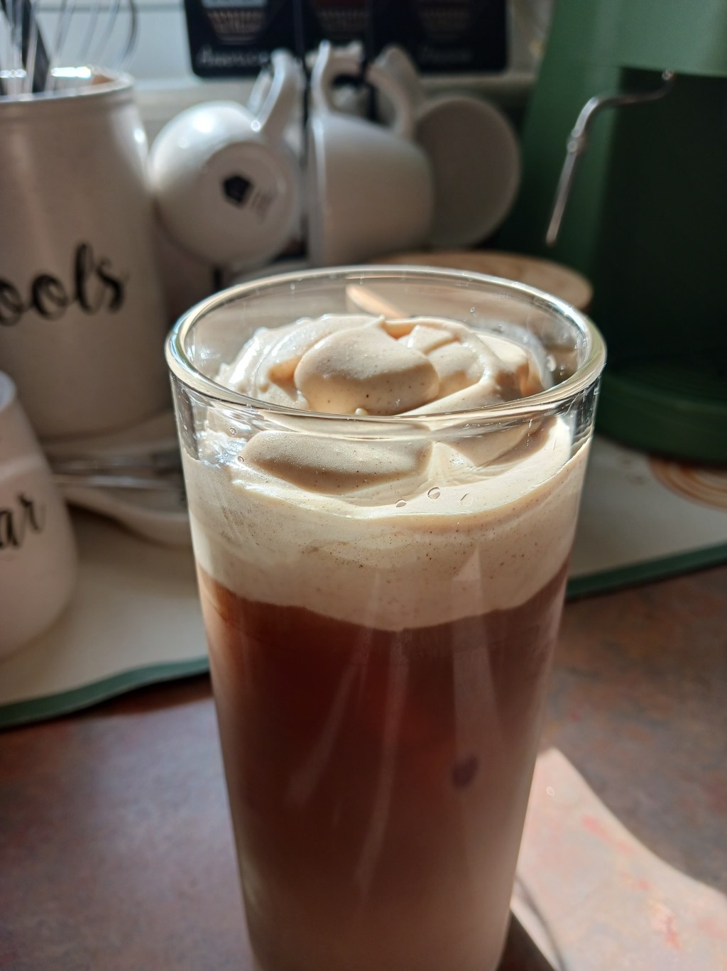 Cinnamon Bun Iced Latte with Homemade Sweet&nbsp;Cream